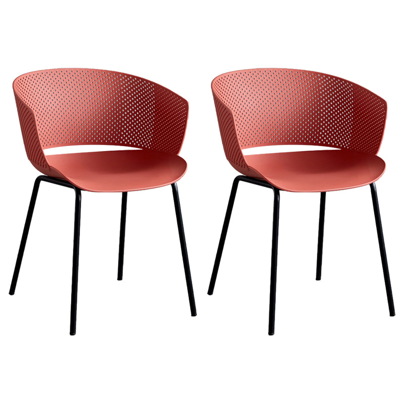 Modern Plastic Chair Parsons Chair in Matte Finish for Indoor