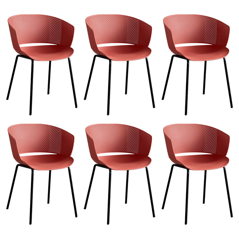 Modern Plastic Chair Parsons Chair in Matte Finish for Indoor