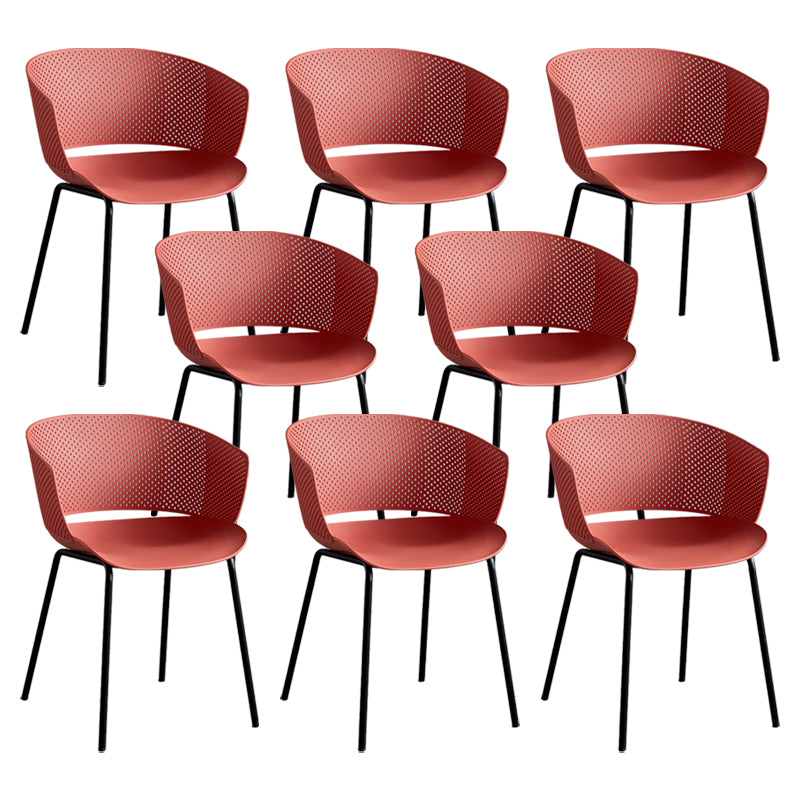 Modern Plastic Chair Parsons Chair in Matte Finish for Indoor
