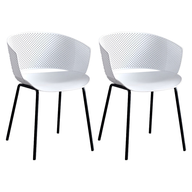 Modern Plastic Chair Parsons Chair in Matte Finish for Indoor