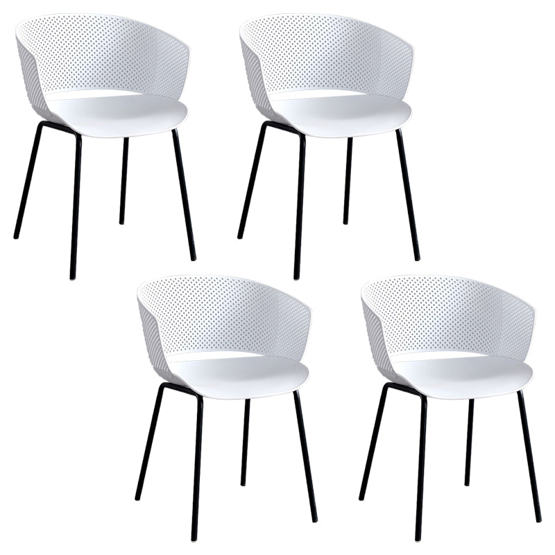 Modern Plastic Chair Parsons Chair in Matte Finish for Indoor