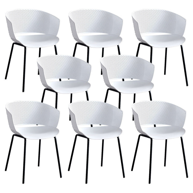 Modern Plastic Chair Parsons Chair in Matte Finish for Indoor