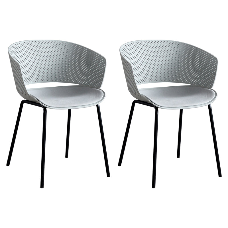 Modern Plastic Chair Parsons Chair in Matte Finish for Indoor