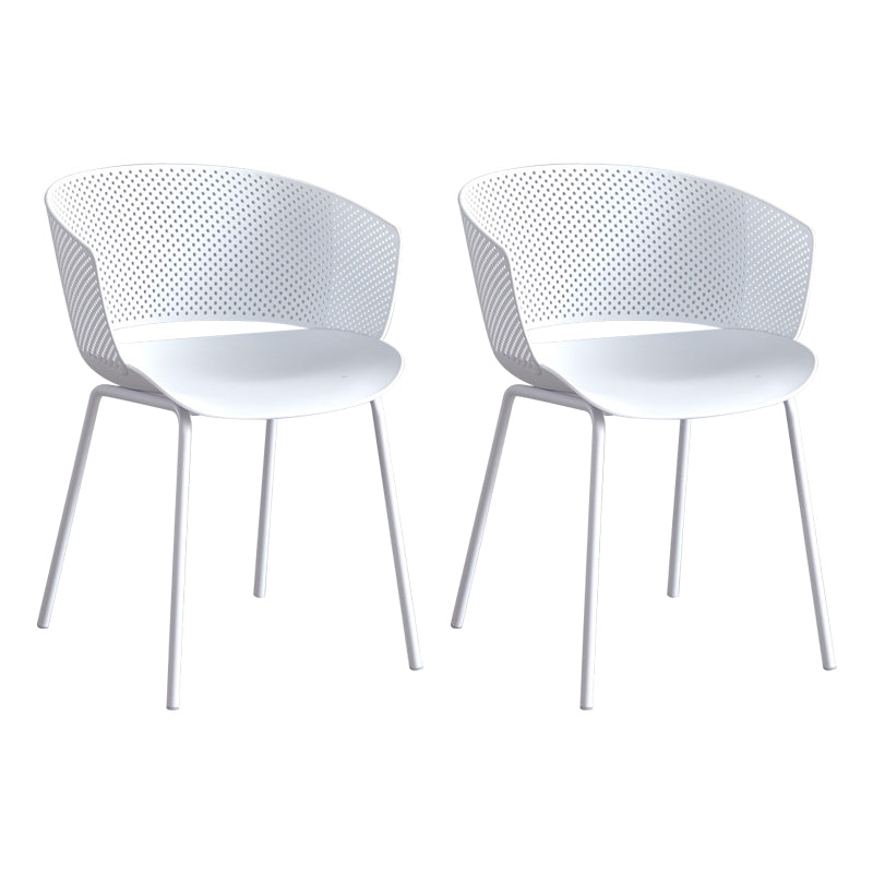 Modern Plastic Chair Parsons Chair in Matte Finish for Indoor