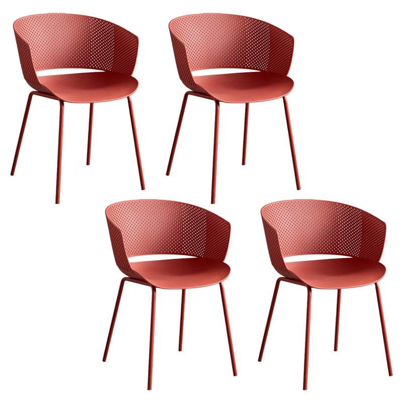 Modern Plastic Chair Parsons Chair in Matte Finish for Indoor