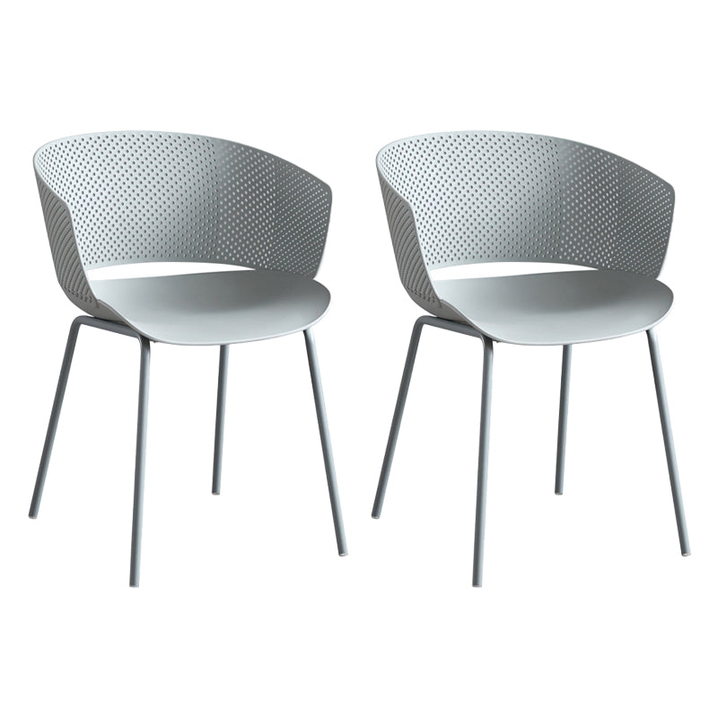 Modern Plastic Chair Parsons Chair in Matte Finish for Indoor