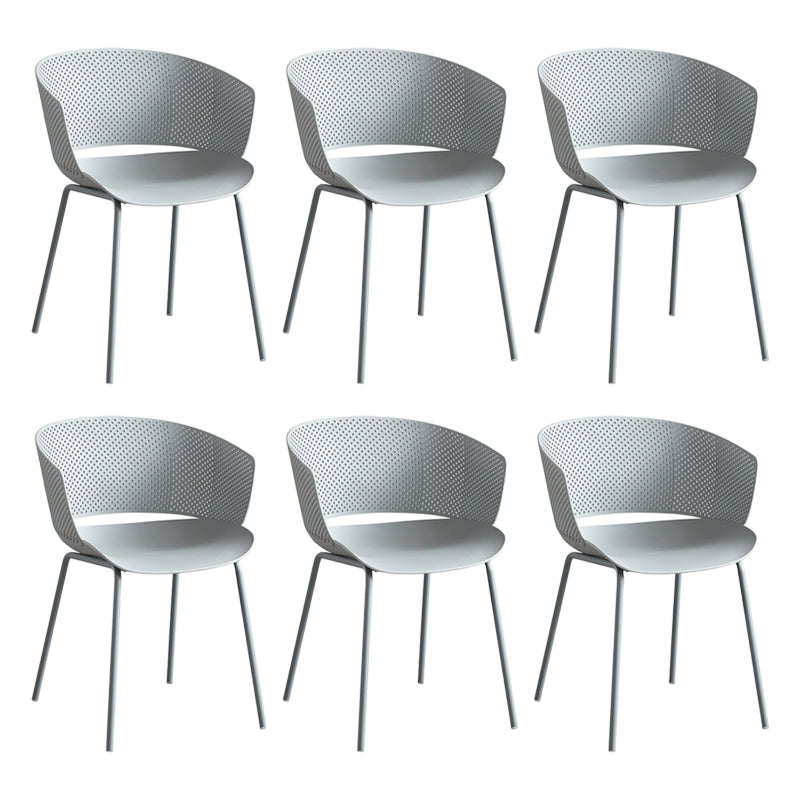 Modern Plastic Chair Parsons Chair in Matte Finish for Indoor