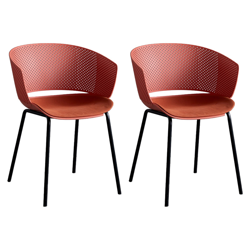 Modern Plastic Chair Parsons Chair in Matte Finish for Indoor