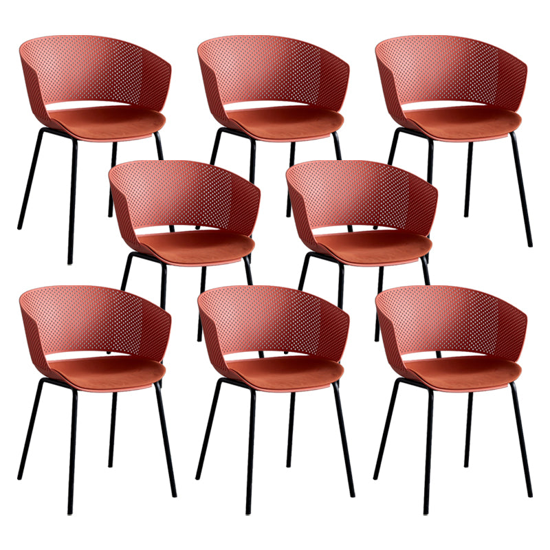 Modern Plastic Chair Parsons Chair in Matte Finish for Indoor