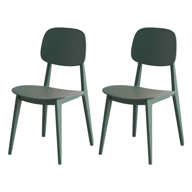 Modern Plastic Chair Open Back Dining Side Furniture in Matte Finish for Kitchen