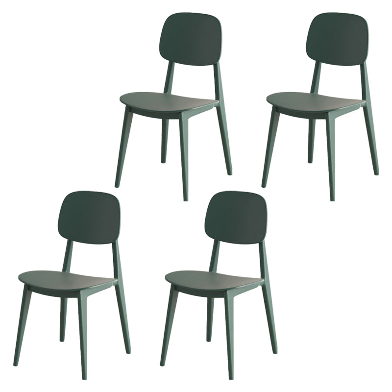 Modern Plastic Chair Open Back Dining Side Furniture in Matte Finish for Kitchen