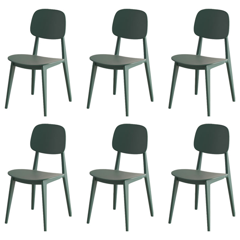 Modern Plastic Chair Open Back Dining Side Furniture in Matte Finish for Kitchen