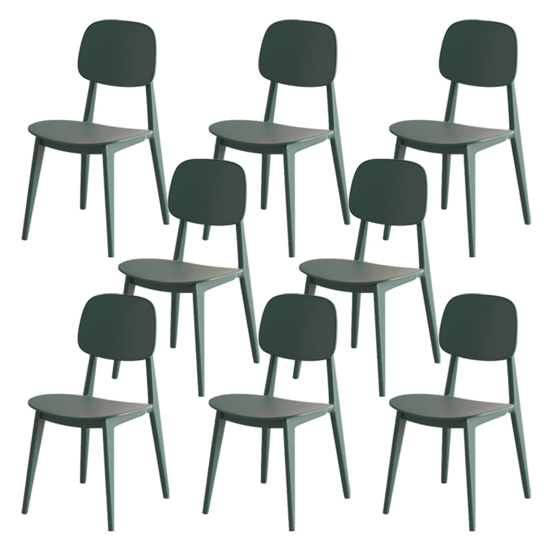 Modern Plastic Chair Open Back Dining Side Furniture in Matte Finish for Kitchen