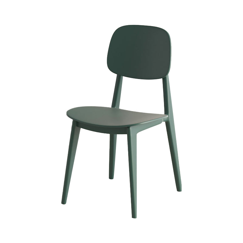 Modern Plastic Chair Open Back Dining Side Furniture in Matte Finish for Kitchen