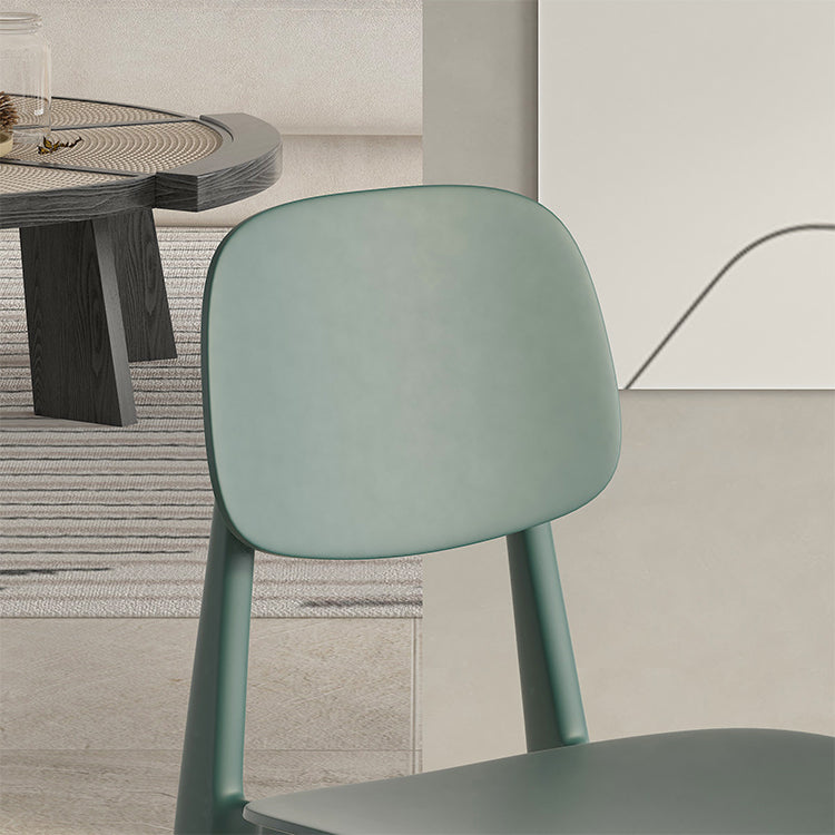 Modern Plastic Chair Open Back Dining Side Furniture in Matte Finish for Kitchen