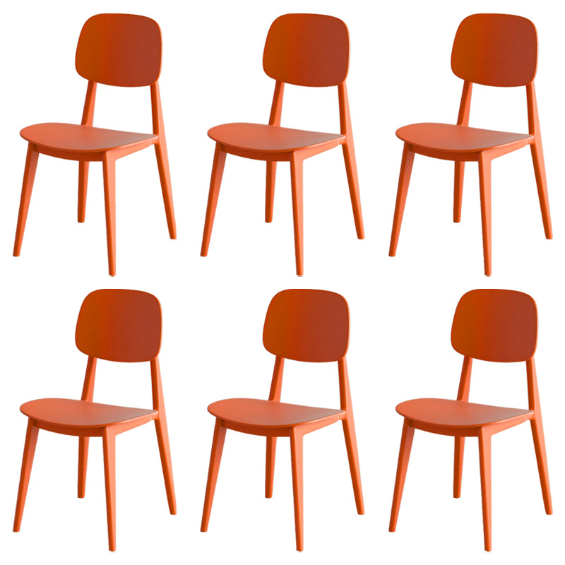 Modern Plastic Chair Open Back Dining Side Furniture in Matte Finish for Kitchen