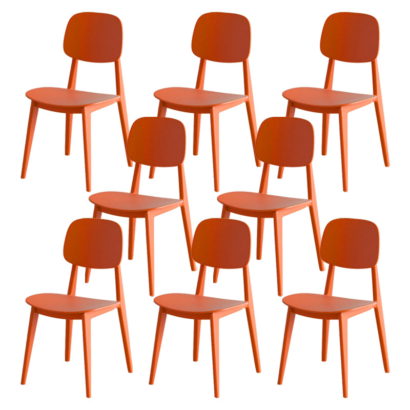 Modern Plastic Chair Open Back Dining Side Furniture in Matte Finish for Kitchen