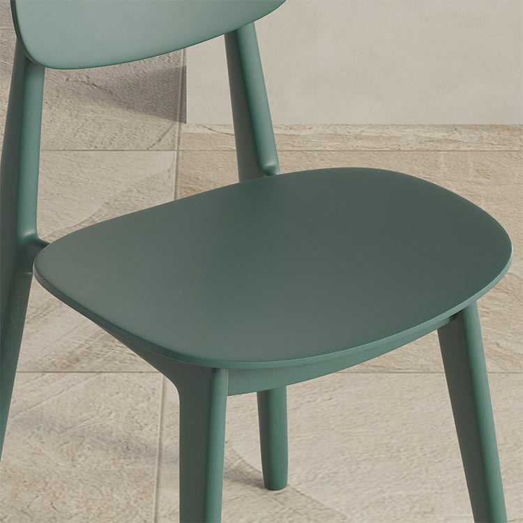 Modern Plastic Chair Open Back Dining Side Furniture in Matte Finish for Kitchen
