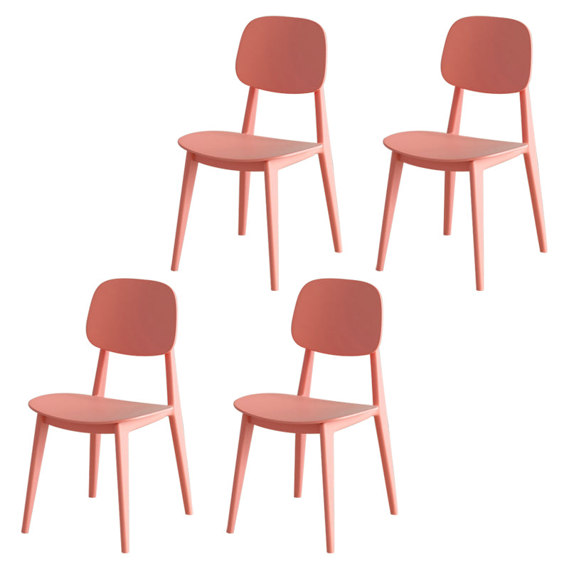 Modern Plastic Chair Open Back Dining Side Furniture in Matte Finish for Kitchen