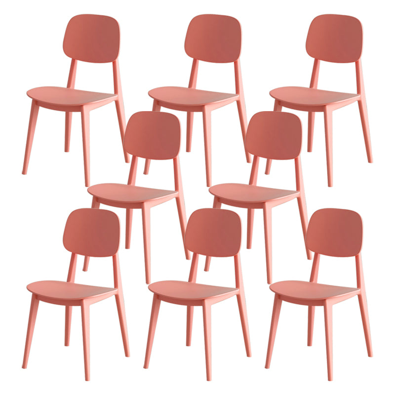 Modern Plastic Chair Open Back Dining Side Furniture in Matte Finish for Kitchen