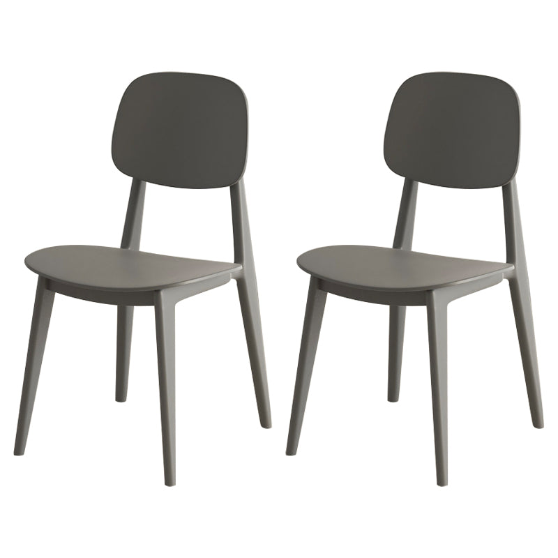 Modern Plastic Chair Open Back Dining Side Furniture in Matte Finish for Kitchen