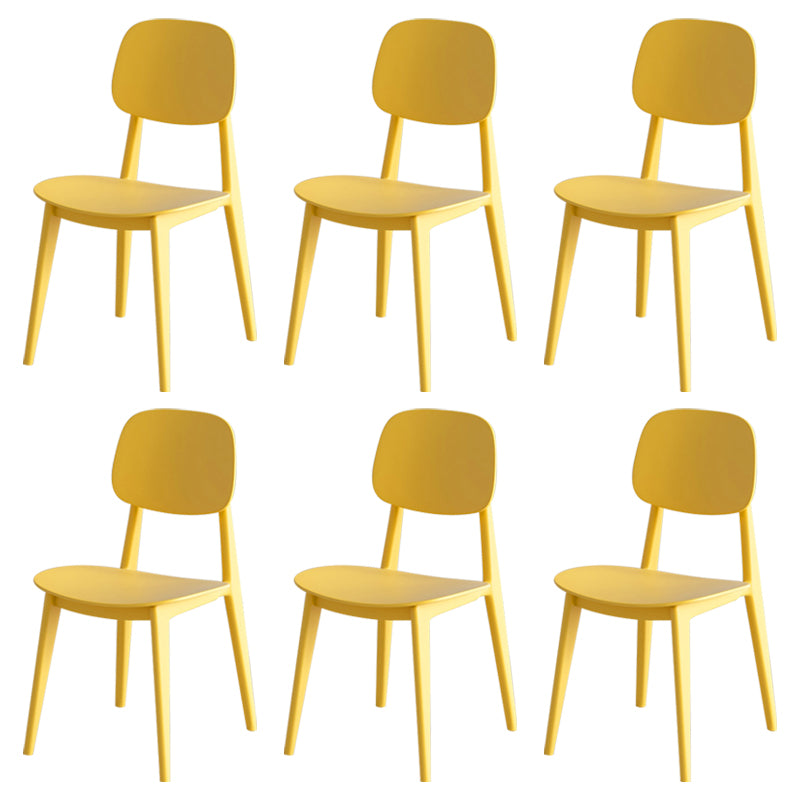 Modern Plastic Chair Open Back Dining Side Furniture in Matte Finish for Kitchen