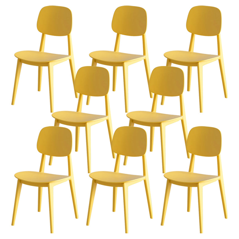 Modern Plastic Chair Open Back Dining Side Furniture in Matte Finish for Kitchen