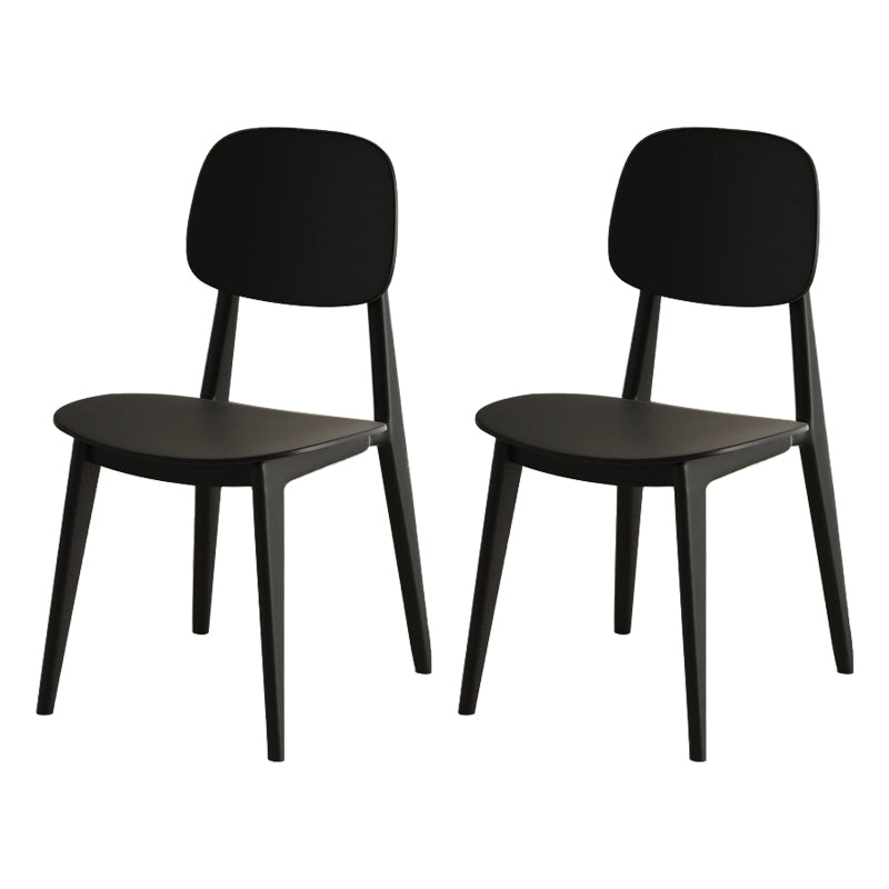 Modern Plastic Chair Open Back Dining Side Furniture in Matte Finish for Kitchen