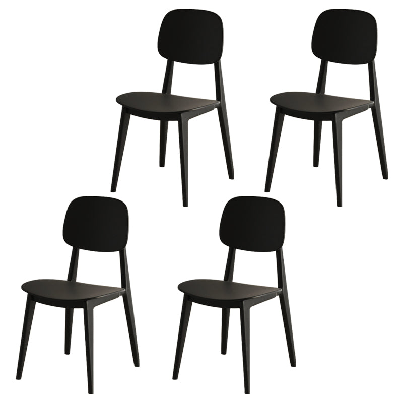Modern Plastic Chair Open Back Dining Side Furniture in Matte Finish for Kitchen