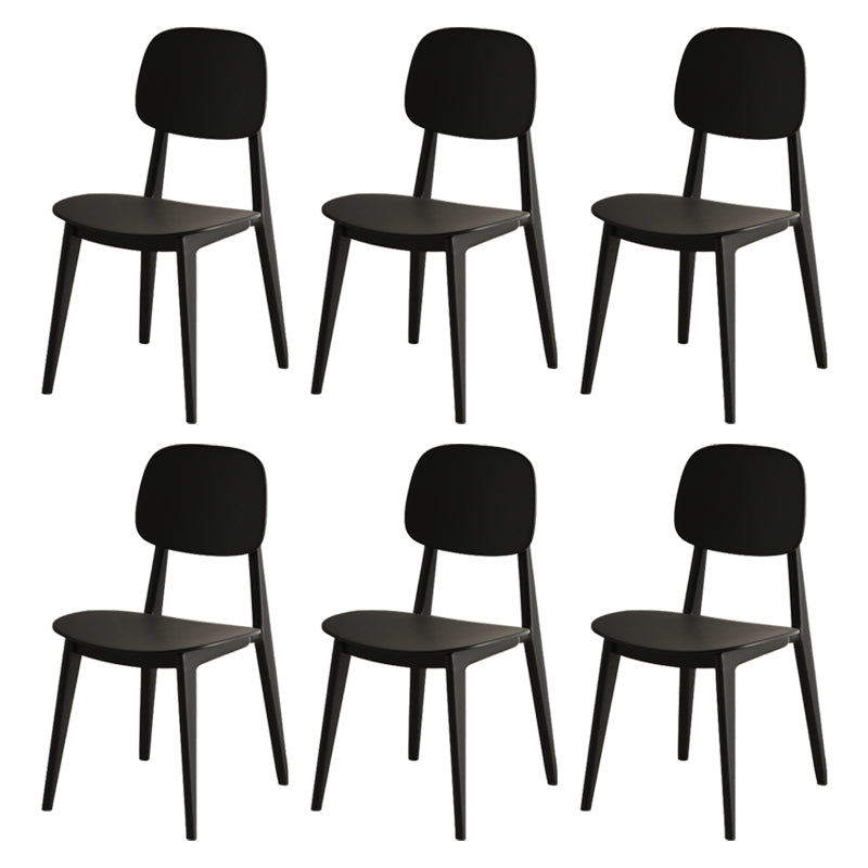 Modern Plastic Chair Open Back Dining Side Furniture in Matte Finish for Kitchen