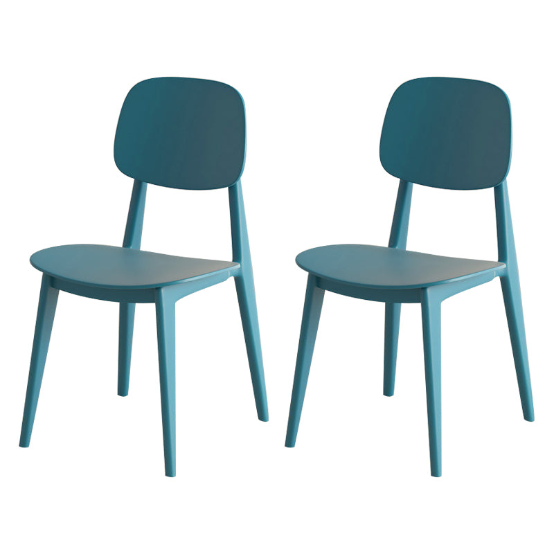 Modern Plastic Chair Open Back Dining Side Furniture in Matte Finish for Kitchen