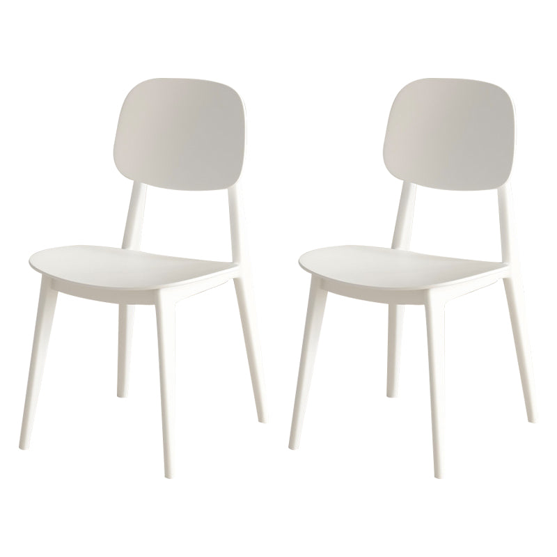 Modern Plastic Chair Open Back Dining Side Furniture in Matte Finish for Kitchen