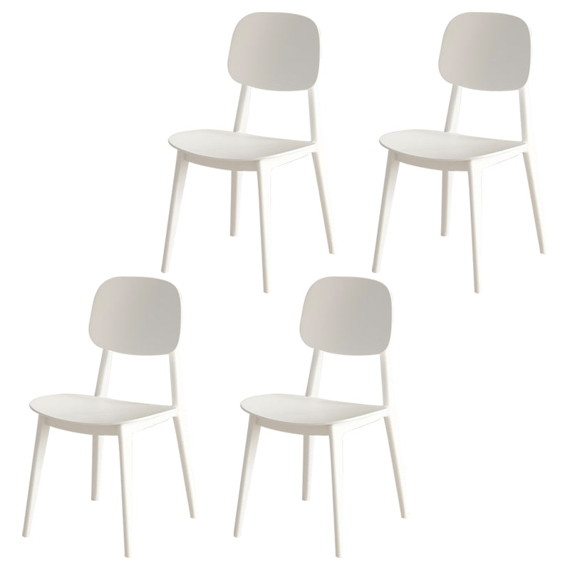 Modern Plastic Chair Open Back Dining Side Furniture in Matte Finish for Kitchen