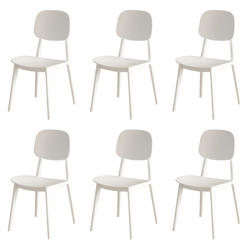 Modern Plastic Chair Open Back Dining Side Furniture in Matte Finish for Kitchen