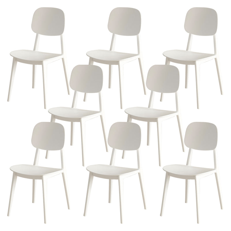 Modern Plastic Chair Open Back Dining Side Furniture in Matte Finish for Kitchen