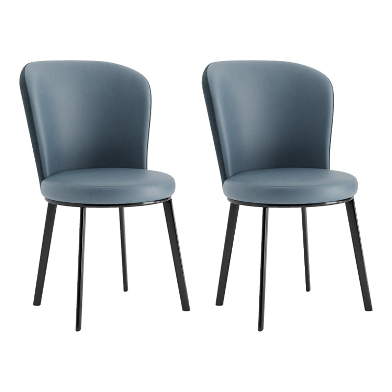 Contemporary Faux Leather Dining Chair Parsons Chair in Matte Finish for Brasserie