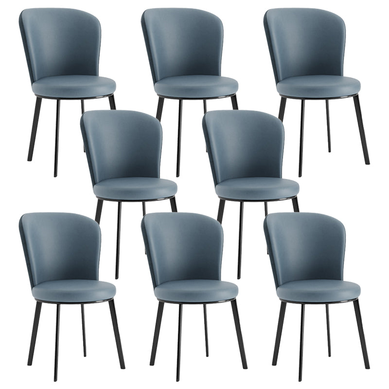 Contemporary Faux Leather Dining Chair Parsons Chair in Matte Finish for Brasserie