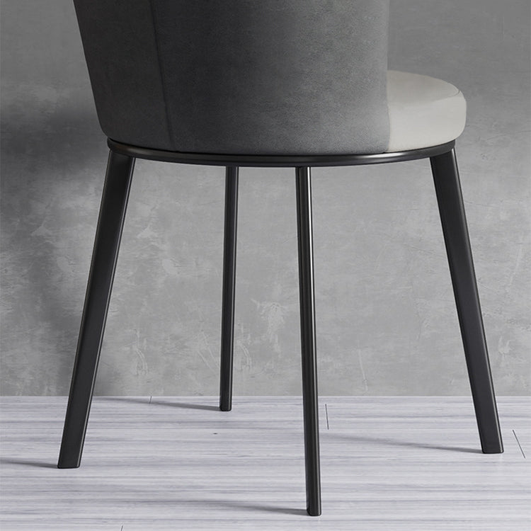 Contemporary Faux Leather Dining Chair Parsons Chair in Matte Finish for Brasserie
