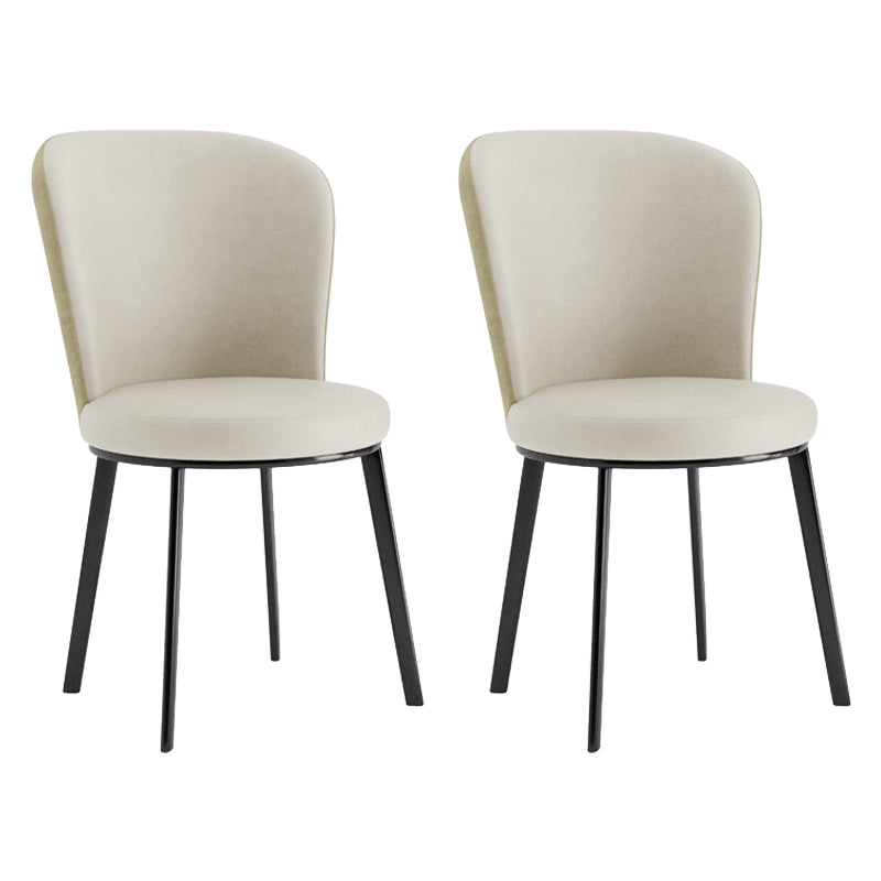 Contemporary Faux Leather Dining Chair Parsons Chair in Matte Finish for Brasserie
