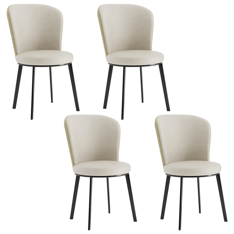 Contemporary Faux Leather Dining Chair Parsons Chair in Matte Finish for Brasserie