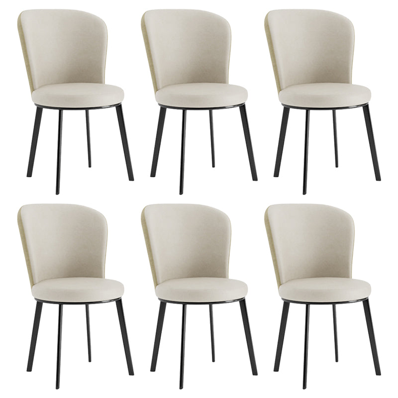 Contemporary Faux Leather Dining Chair Parsons Chair in Matte Finish for Brasserie