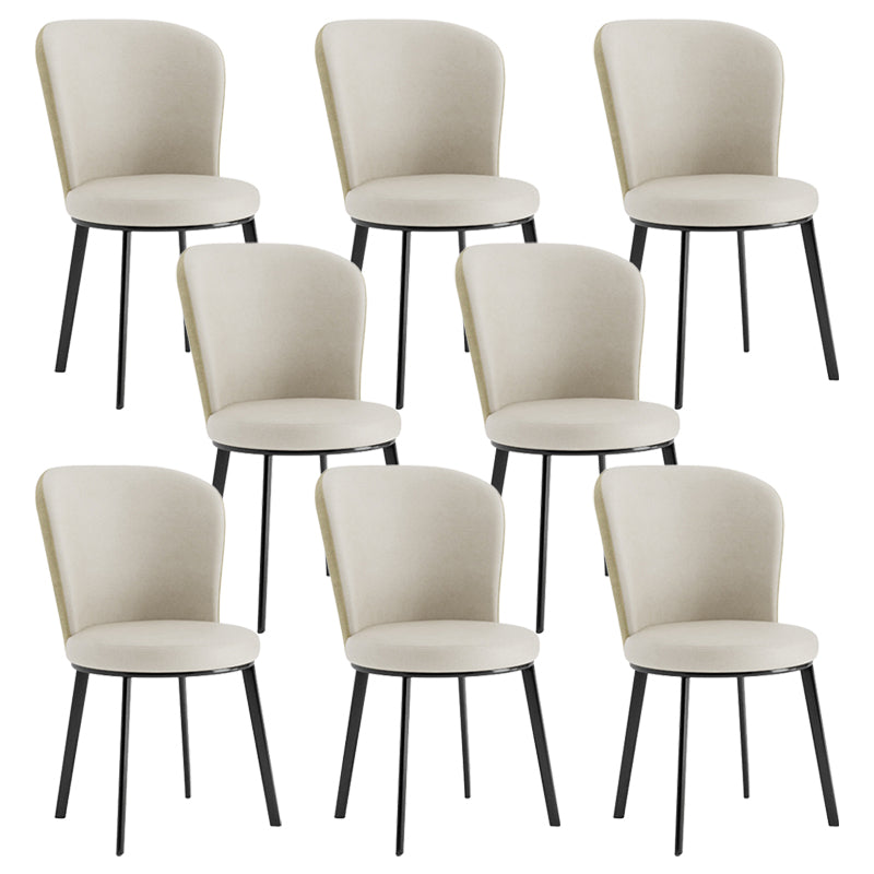 Contemporary Faux Leather Dining Chair Parsons Chair in Matte Finish for Brasserie