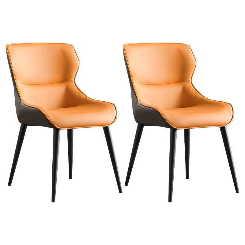 Modern Faux Leather Dining Side Chairs Wingback Side Arm Chair for Restaurant Use