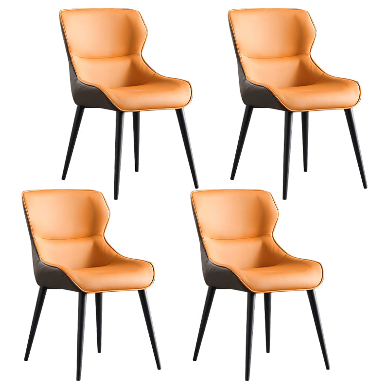 Modern Faux Leather Dining Side Chairs Wingback Side Arm Chair for Restaurant Use