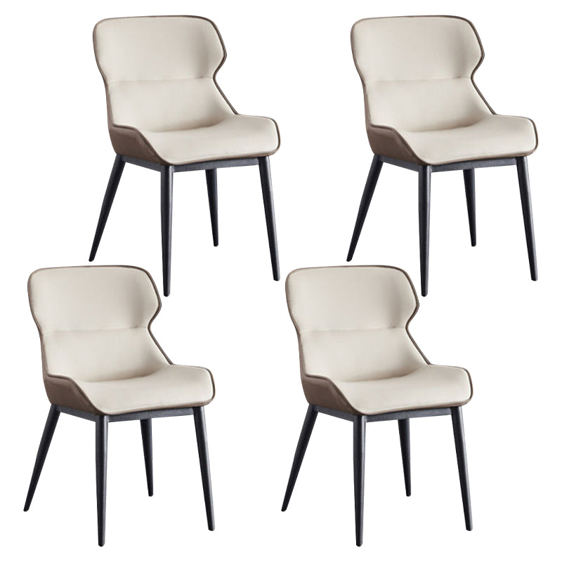 Modern Faux Leather Dining Side Chairs Wingback Side Arm Chair for Restaurant Use