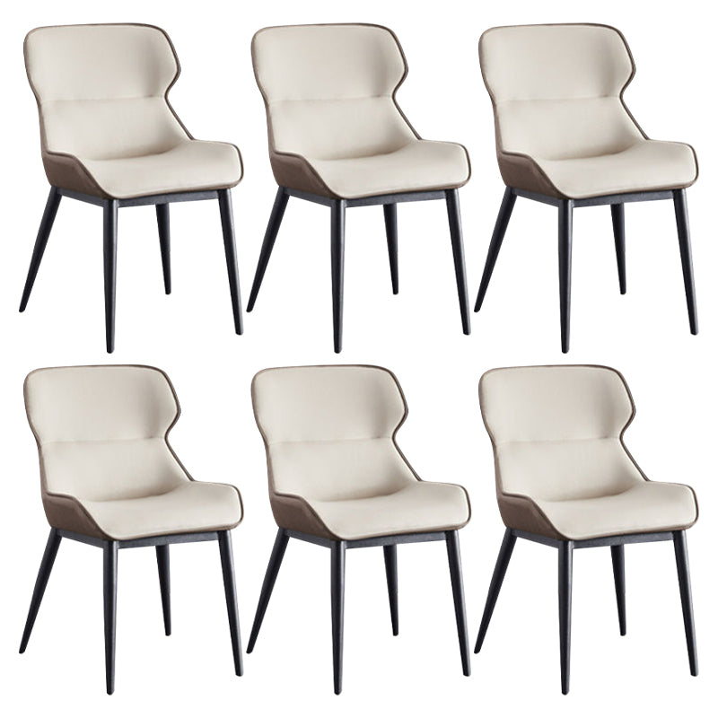 Modern Faux Leather Dining Side Chairs Wingback Side Arm Chair for Restaurant Use