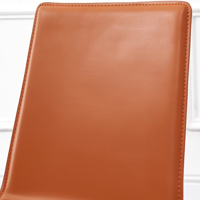 Modern Style Leather Dining Armless Chair Metal Side Chair for Home Use