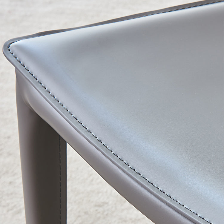 Modern Style Leather Dining Room Chair Armless Metal Side Chair for Home Use