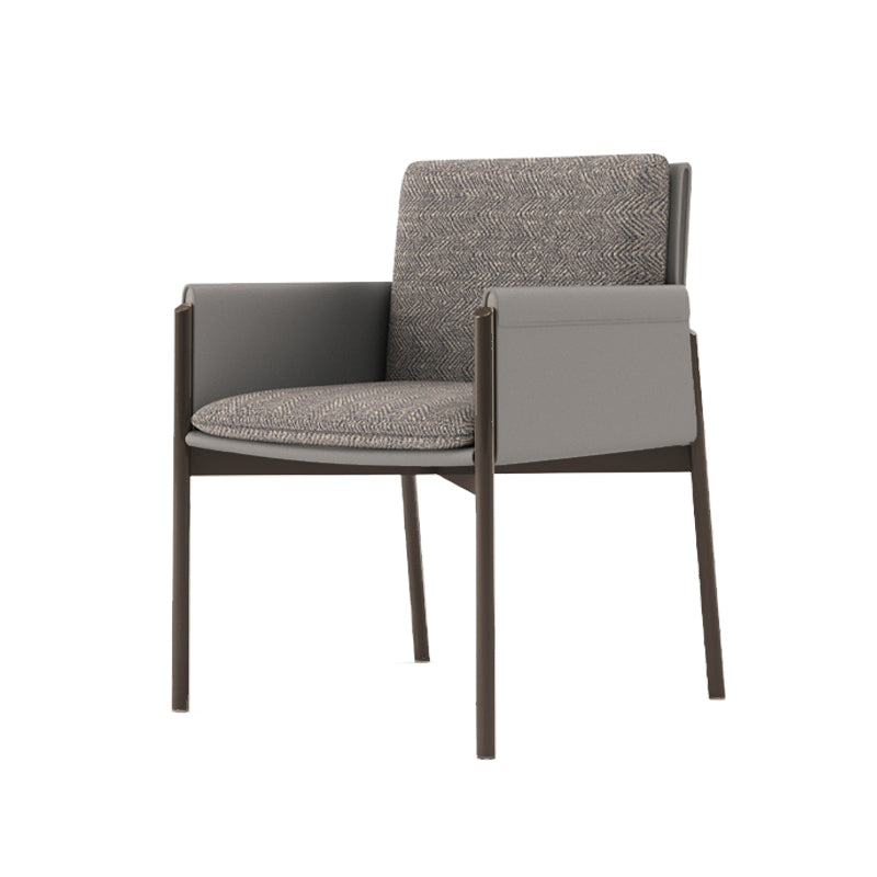 Modern Style Linen Dining Room Chair Arm Metal Side Chair for Home Use
