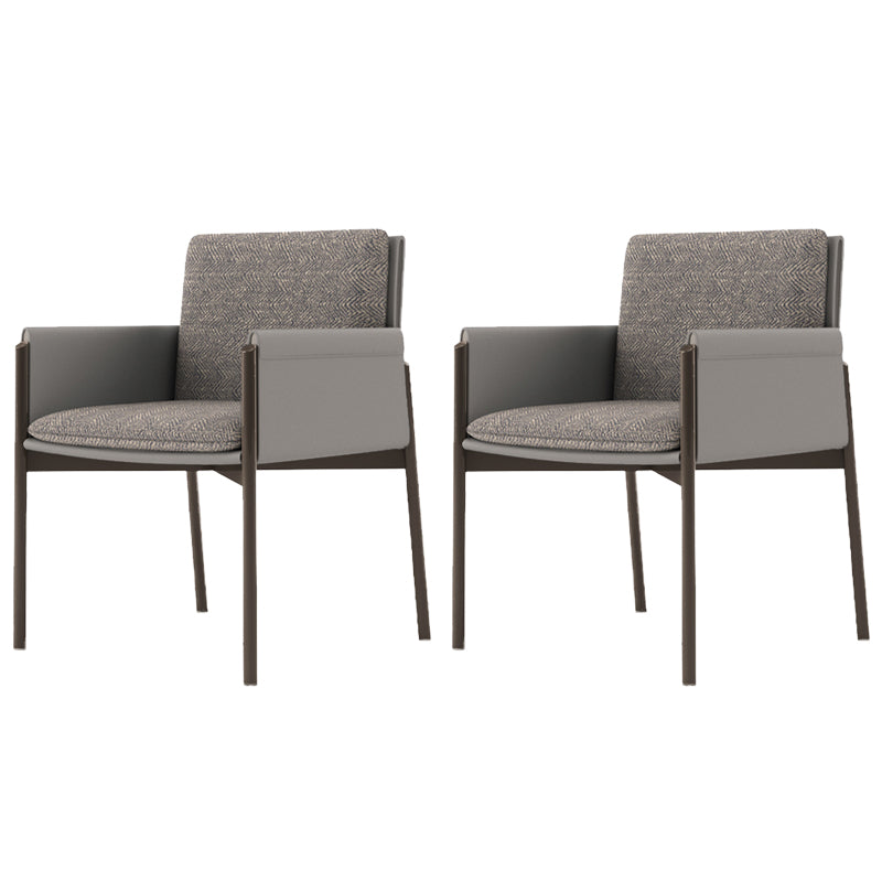 Modern Style Linen Dining Room Chair Arm Metal Side Chair for Home Use